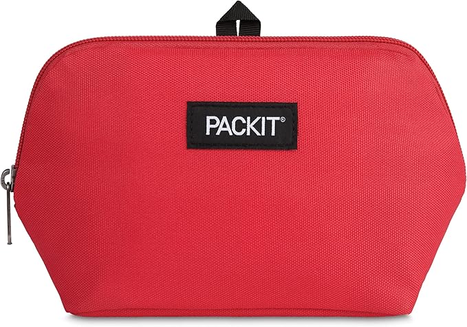 PackIt® Freezable Snack Bag, Poppy, Built with ECOFREEZE® Technology, Collapsible, Reusable, Zip Closure, Designed For Keeping Snacks Fresh On the Go