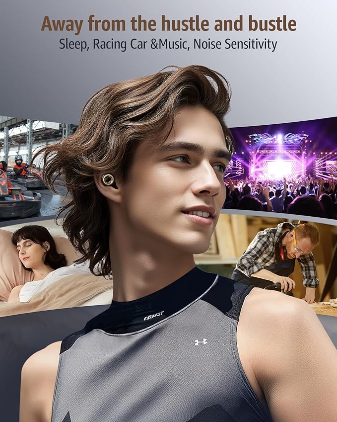 Ear Plugs for Sleeping Noise Cancelling: 45db Ultra-Comfy Reusable Noise-Reducing Earplugs for Concerts/Shooting/Travel/Snoring-Silicone Hearing Protection Earbuds with 8 Eartips