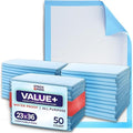 Chucks Pads Disposable [50-Pack] Underpads 23x36 Incontinence Chux Pads Absorbent Fluff Protective Bed Pads, Pee Pads for Babies, Kids, Adults & Elderly | Puppy Pads Large for Training Leak Proof