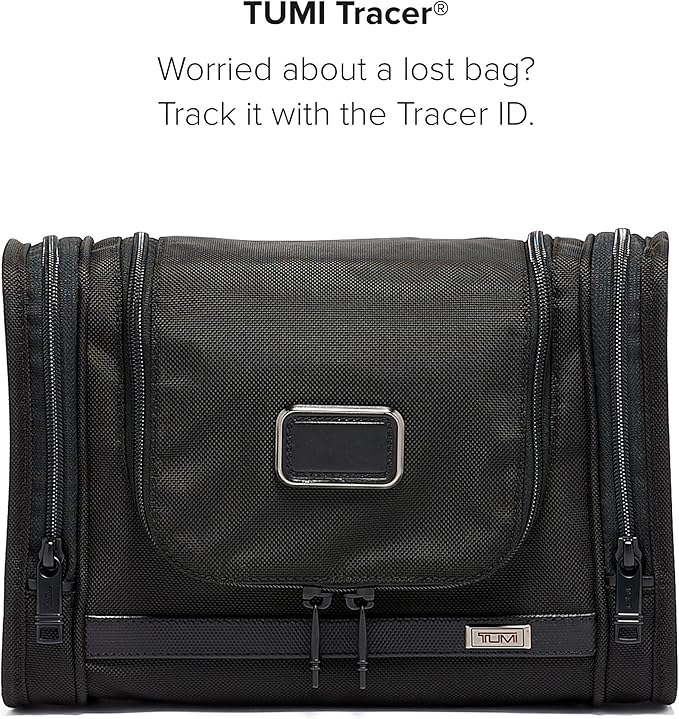 TUMI - Alpha Hanging Travel Kit - Toiletries and Cosmetics Organizer - Travel Essentials Bag with Hooks & Pockets - Black