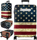 Slohif Luggage Cover for Suitcase Tsa Approved Protector - Luggage Sleeve Large Suit Case Cover Travel Stretch Baggage Case Protective Washable Fit 18-20 Inch Flag XS