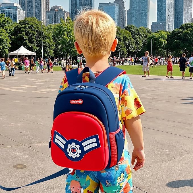 Padgene Toddler Harness Backpacks Safety Leash Kids Anti Lost Kindergarten Preschool Backpack Neoprene Lightweight Animal Schoolbag 3D Cartoon Dinasour Mini Travel Bag for Boys Girls Ages 3-5