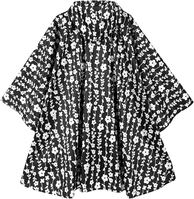 Rain Poncho Jacket Coat Hooded Zipper Style for Women/Men/Adult with Pocket