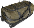 110L/140L Expandable Soft-Sided Foldable Duffle Bag with 2 Rubber Wheels,Packable 32” Rolling Carry-On with Multi-Pockets & Compartments,Army Green