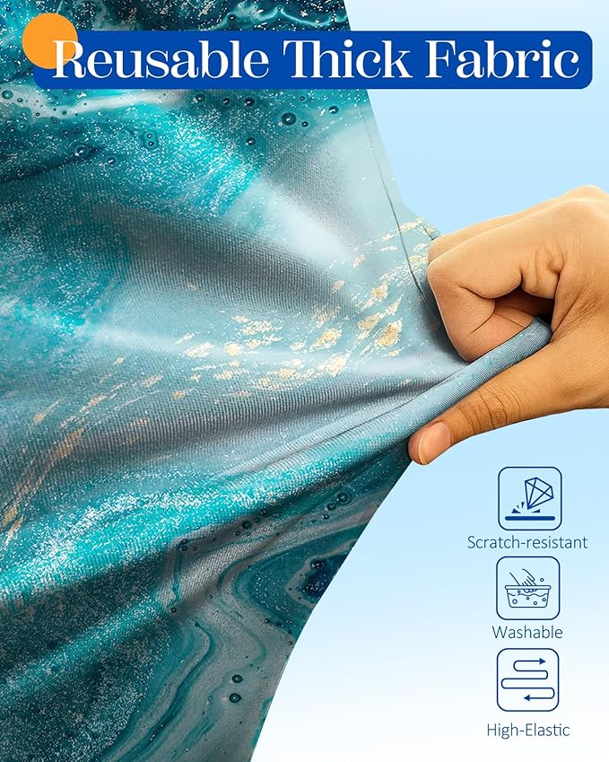 Slohif Luggage Cover for Suitcase Tsa Approved Protector - Luggage Sleeve Large Suit Case Cover Travel Stretch Baggage Case Protective Washable Fit 18-20 Inch Sea Wave XS