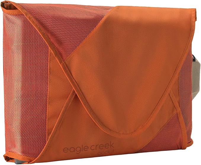Eagle Creek Pack-It Original Garment Folder - Travel Garment Bag with Compression Wings to Maximize Luggage Space - Convenient Top Handle - Quick Drying Material - Mandarin - Large