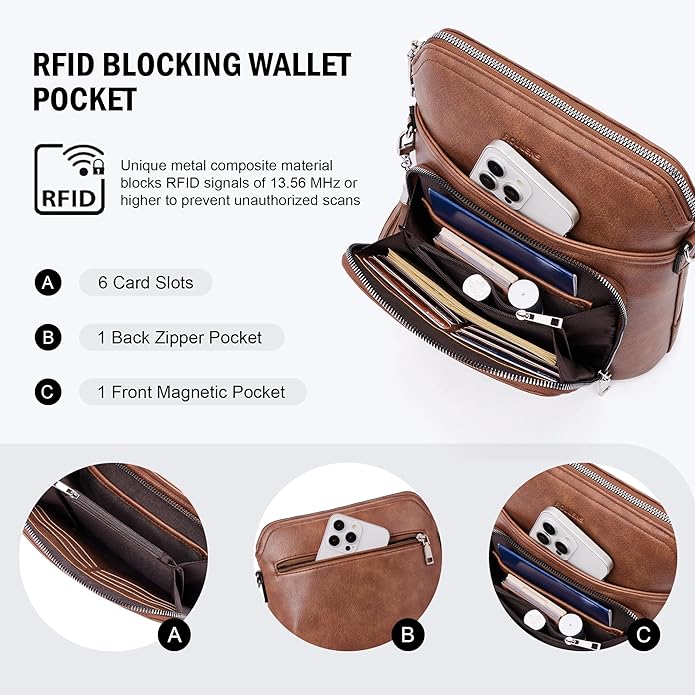 Crossbody Purse for Women,Lightweight Medium Crossbody Bag Soft Leather Women's Shoulder Handbags with Tassel