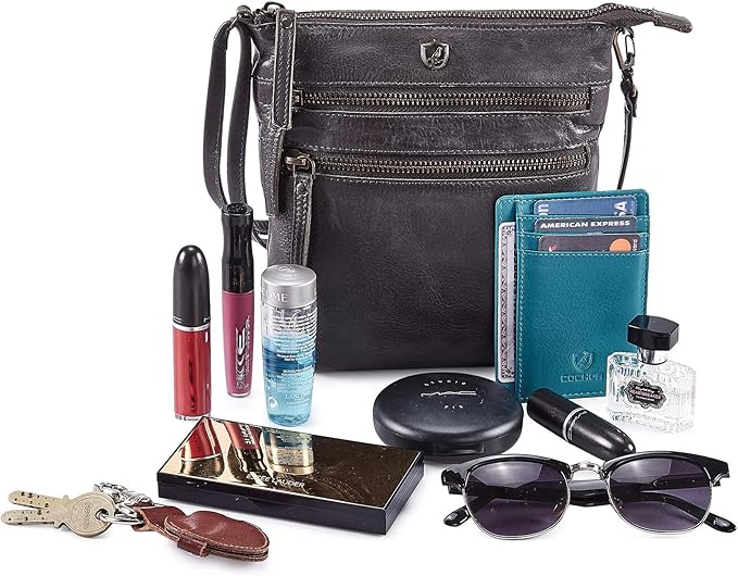 Crossbody Sling Bag for Women Small Real Leather Purse Vintage Travel Crossover Shoulder Bag Handmade