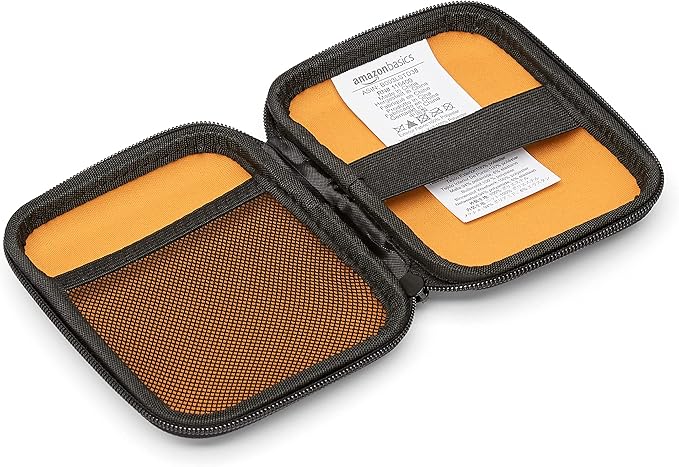 Amazon Basics Small Hard Shell Carrying Case For My Passport Essential External Hard Drive 1 Pack, Black