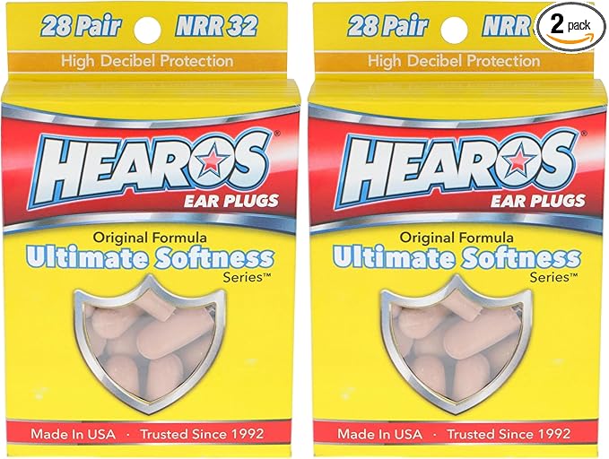 HEAROS Ultimate Softness Series Ear Plugs 28 Pair (Pack of 2)