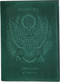 LEATHER VILLAGE Leather Passport Holder Cover – Travel Wallet with Card Slots, Vintage Passport Case for Men & Women – Cute Organizer for Travel Accessories & Documents - Turquoise