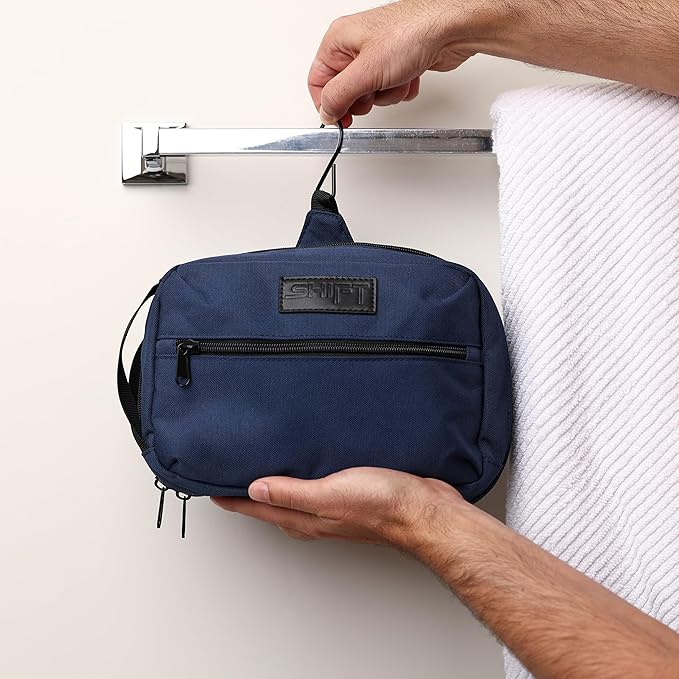 Toiletry Bag for Men & Women with 2 Reusable Bottles | Durable & Stylish Travel Toiletry Bag with Hanging Hook - Ample Storage Hanging Toiletry Bag