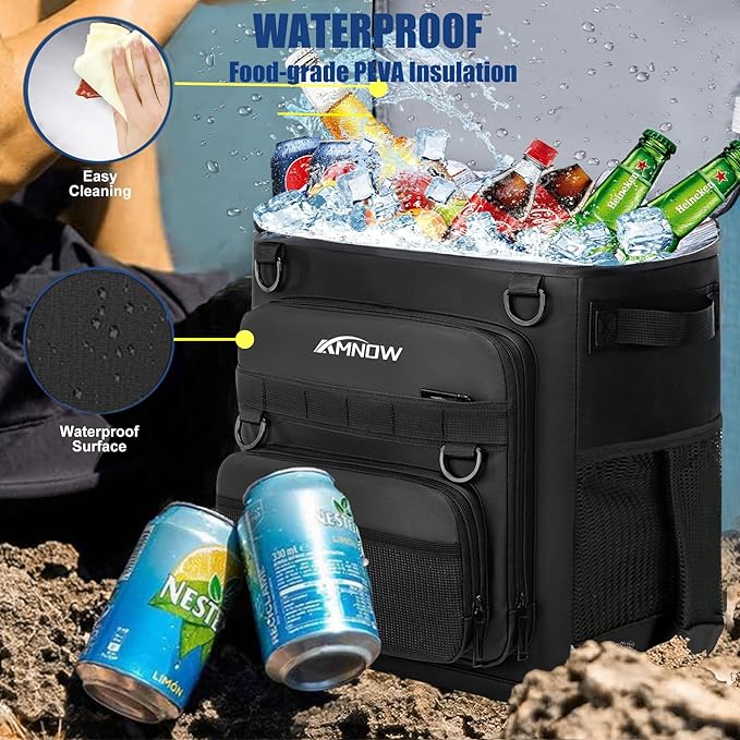 Backpack Cooler Insulated Leak Proof for Men Women 50 Cans Soft Cooler Backpack Insulated Waterproof Large Capacity Coolers Bag Portable for Lunch Camping Travel Picnic Hiking