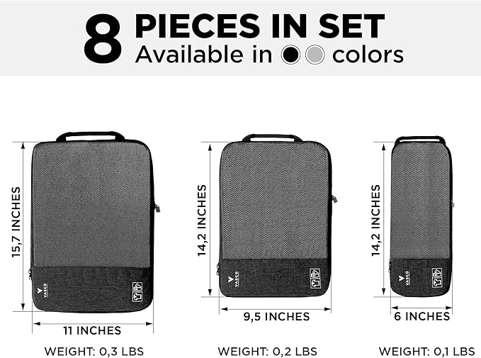 VASCO Compression Packing Cubes for Travel