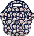Sok It LunchTote Zippered Bag Insulated Neoprene Caddy (Baseball, X-Large 6.5 Quart Lunch Tote)