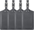 Travelambo Luggage Tags for Suitcases PU Leather Travel Tags Bag Tags Privacy Protection Travel Essentials