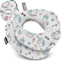 BCOZZY 3-7 Y/O Kids Travel Pillow for Car & Airplane, Soft Kids Neck Pillow for Traveling in Car Seat, Provides Double Support for Toddlers Head & Chin in Road Trips, Washable, Small Size, Unicorn