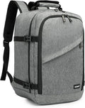 Kono Carry on Backpack, 16" Airplane Approved Under Seat Travel Backpack for Men and Women, Waterproof Lightweight Daypack for Flight 20L (Grey, Small)