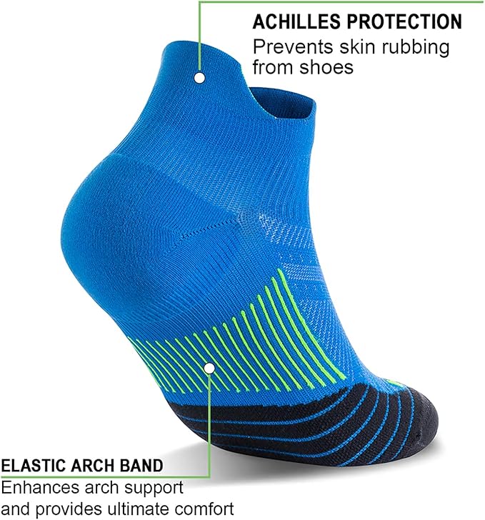 PAPLUS Ankle Compression Sock for Men and Women 2/4/6 Pairs, Low Cut Compression Running Sock with Ankle Support