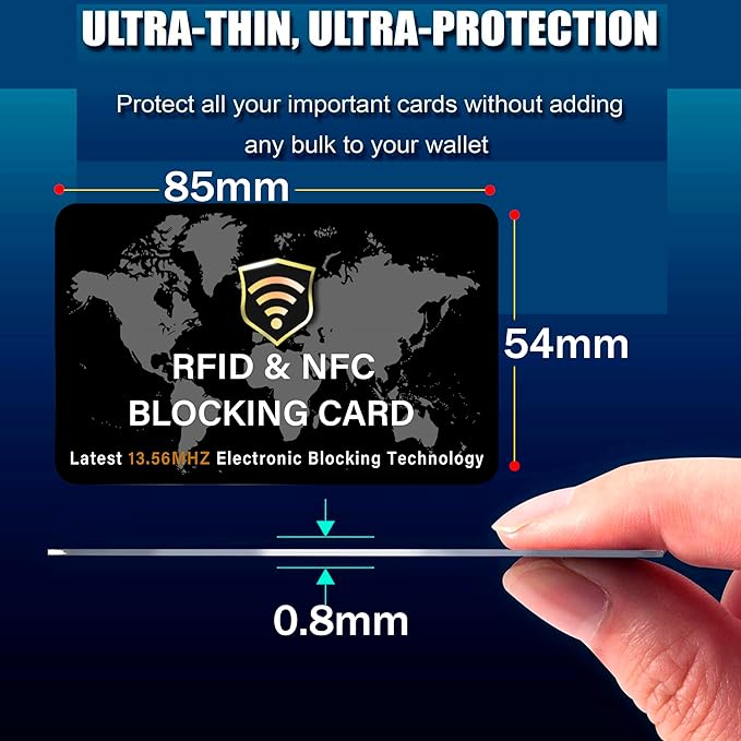 SaiTech IT 5 Pack RFID Blocking Card NFC Contactless Debit/Credit Card ATM Passport Protector ideal for Men & women slim with World map design perfectly fit in wallet(Black)