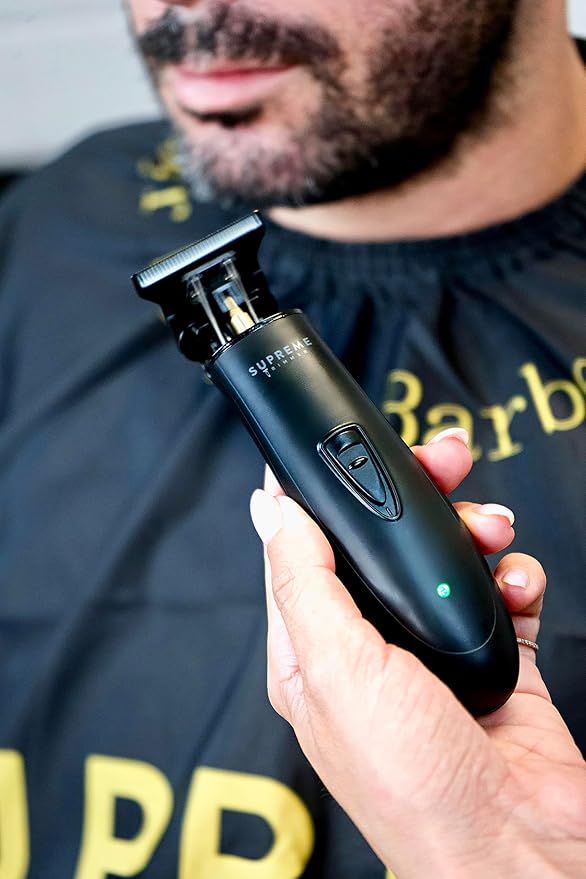 Supreme Trimmer 2-in-1 DLC T-Shaper Trimmer & Crunch Foil Shaver | STF602 Electric Razor & ST5206 Beard Trimmer Barber Haircut Kit | Red