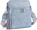 Crossbody Purse for Women,Lightweight Medium Crossbody Bag Soft Leather Women's Shoulder Handbags with Tassel