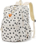 ZORFIN 26L Backpack for College, and Travel: Corduroy Bookbag - Floral