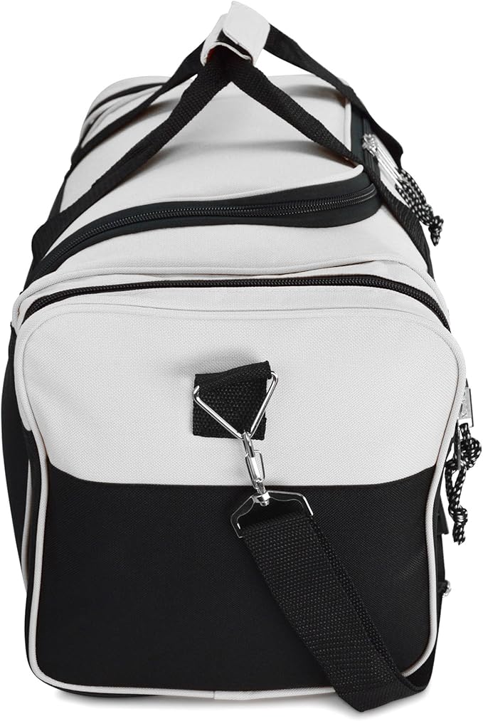 DALIX 21" Sports Duffle Bag Gym Travel Pack in White