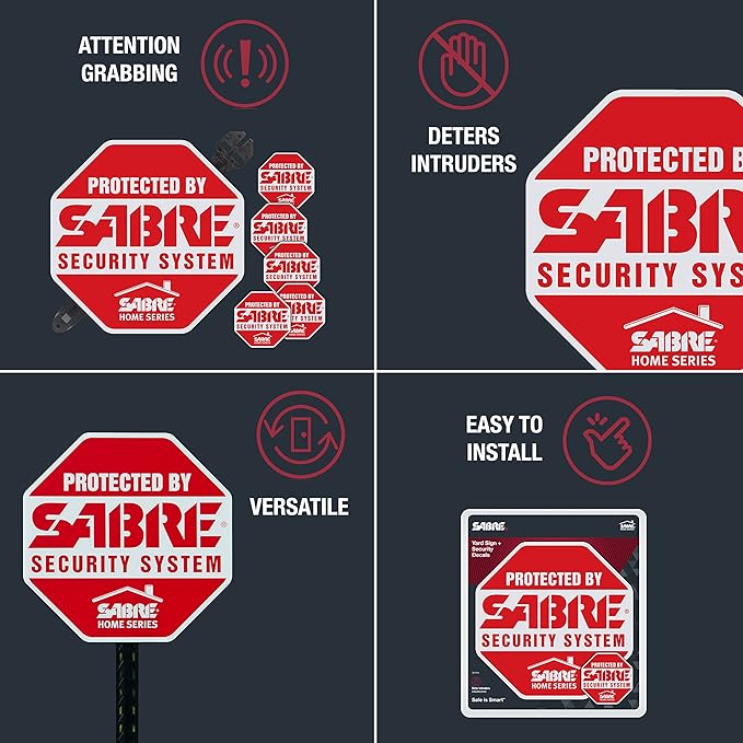 SABRE 120 dB Wedge Door Stop Security Alarm, Extremely Loud Wireless Siren Audible Up to 1,500 Ft., Non-Skid Pad, Compact Alarm Great for Home, Travel, Apartment or Dorm