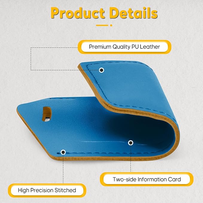 8 Pack Leather Luggage Travel Bag Tags by Travelambo
