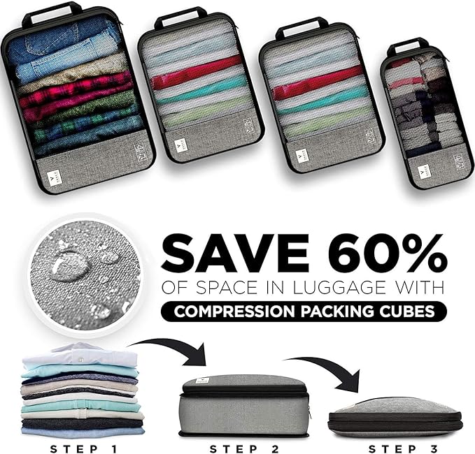 VASCO Compression Packing Cubes for Travel