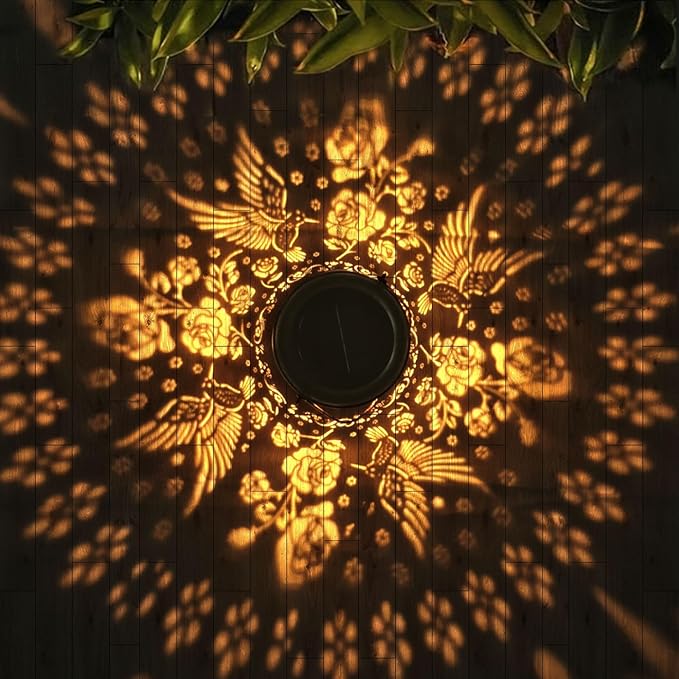 Solar Lanterns Outdoor Waterproof Hummingbird Christmas Garden Decor for Outside Birthday Gifts for Women Mom Grandma Hanging Solar Lights Metal Decoration for Yard, Patio,Backyard,Porch