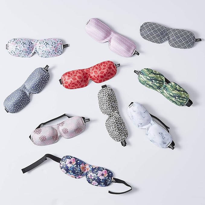 Bucky 40 Blinks No Pressure Printed Eye Mask for Travel & Sleep, Marble, One Size (Pack of 2)