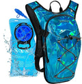 Reflective Hydration Backpack, Hydration Pack - Water Backpack with 2L/3L Hydration Bladder, Essential for Festivals - Rave Hydration Pack for Hiking, Running, Cycling, and Festivals
