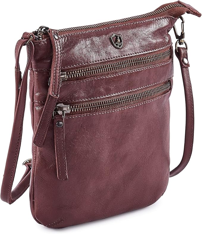 Crossbody Sling Bag for Women Small Real Leather Purse Vintage Travel Crossover Shoulder Bag Handmade