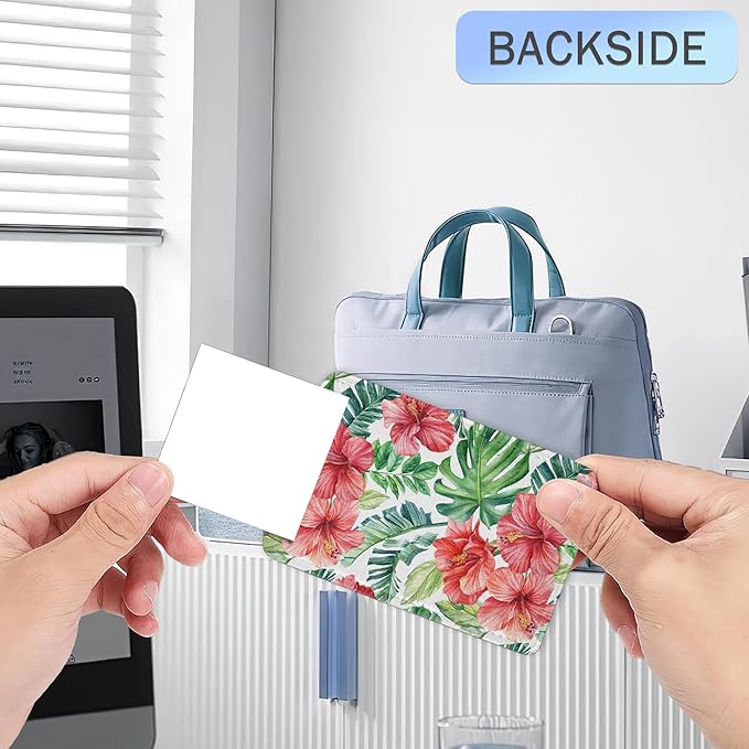 Tropical Palm Leaves Luggage Tags for Suitcase,Hibiscus Flowers Luggage Tags of Set 2 Leather Identifiers Privacy Cover with Stainless Steel Loop for Women Men Travel Bag Suitcase