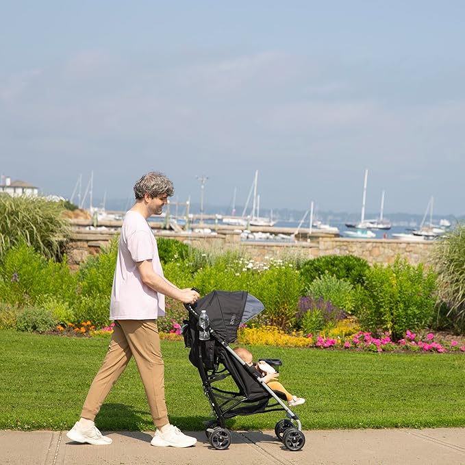 Summer Infant Ingenuity 3Dlite Convenience Stroller, Gray–Lightweight Stroller with Aluminum Frame, Large Seat Area, 4 Position Recline, Extra Large Storage Basket – Infant Stroller for Travel & More