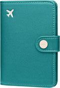 ZOPPEN Passport Holder Women, Passport Cover Travel Wallet Rfid Blocking Passport Wallet Cover Case Travel Essentials Document Organizer, Tea Green