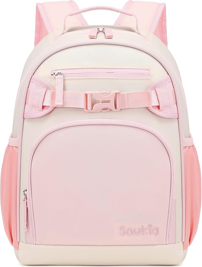Lightweight Small Backpack for Kids Kindergarten Preschool Backpacks for Girls Ages 2-4-6 (Pink Cream)