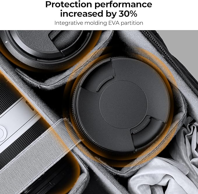 K&F Concept Camera Backpack for Photographers Large Waterproof Photography Camera Bag with Laptop/Tripod Compartment for Men Women Black Orange
