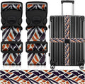 2 Pack Luggage Straps for Suitcases, Adjustable Travel Belt with Double Lock and Quick Release Buckle, Heavy Duty Nylon Bag Packing Strap, Bright Identifiers Business Travel Accessories-Roads