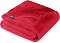 Bare Home Fleece Blanket - Twin/Twin Extra Long - Ultra-Soft Lightweight for Bed, Sofa, and Couch - Luxury Microplush - Cozy Warm Blanket (Twin/Twin XL, Red)