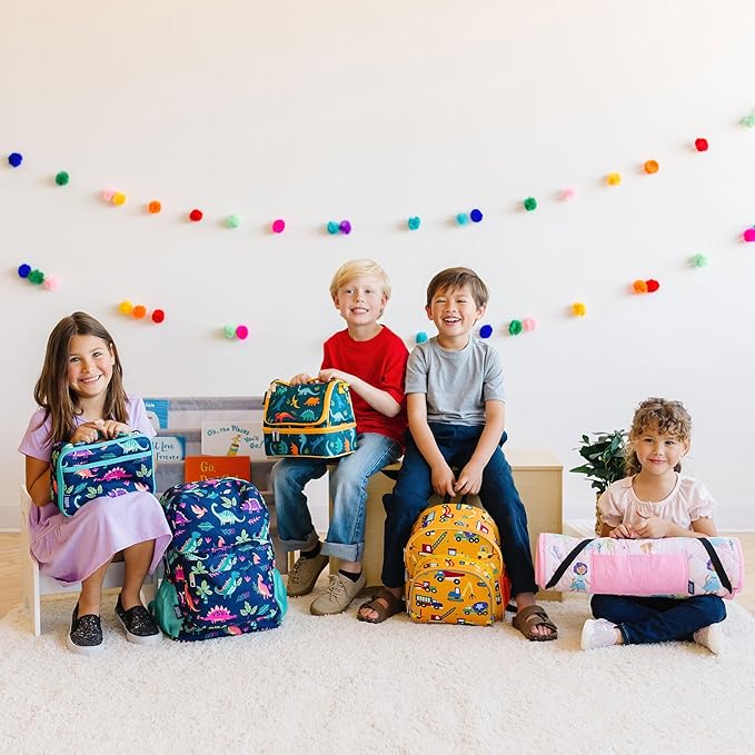 Wildkin Kids Insulated Lunch Box – Durable and Reusable for School & Travel - Firefighters