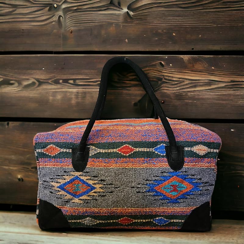 Southwestern Large Weekender Travel Bag Western Duffle Bag Boho Travel Bag (Sara)