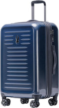 Spyder Rails 25 Inch Medium Expandable Hardside Upright Suitcase with 360° Spinner Wheels, TSA Approved Lock, Navy