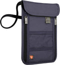 Lewis N. Clark RFID Blocking Stash Neck Wallet, Travel Pouch + Passport Holder for Women & Men, Navy, One Size