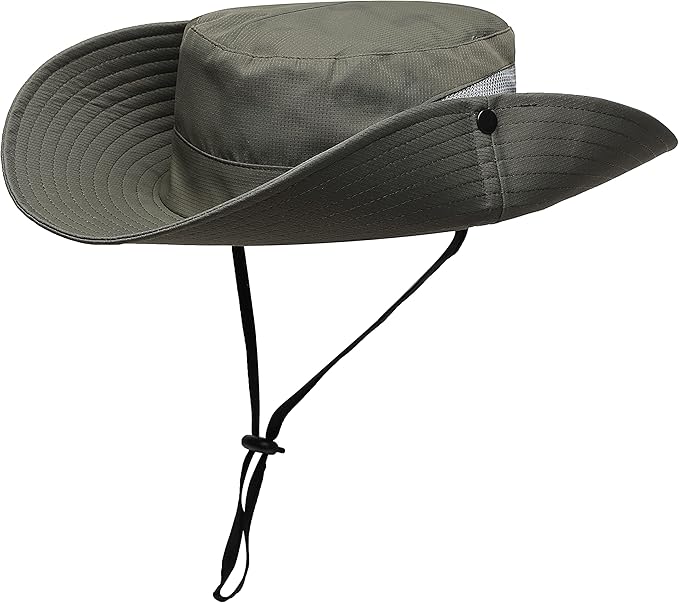 Womens Summer Sun Hat Beach Hat Wide Brim Outdoor UV Protection Hat Foldable Cool Mesh Ponytail Bucket Hat