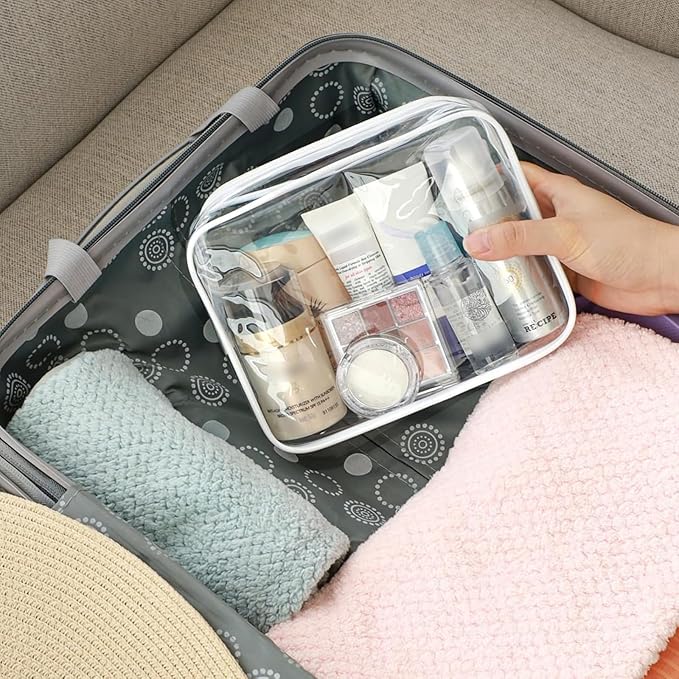 DUSLANG 17 Inch Laptop Backpack for Travel Water Resistant College Backpack for Men/Women Laptop Bag with USB Charging Port and Clear Cosmetic Toiletry Bag, Green A