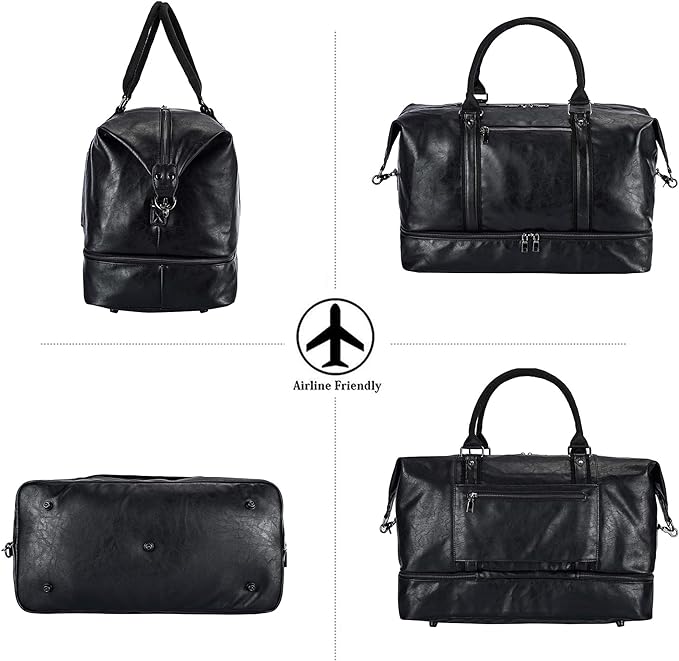 Weekender Overnight Bag Carry On Bag Travel Bag with Shoe Pouch