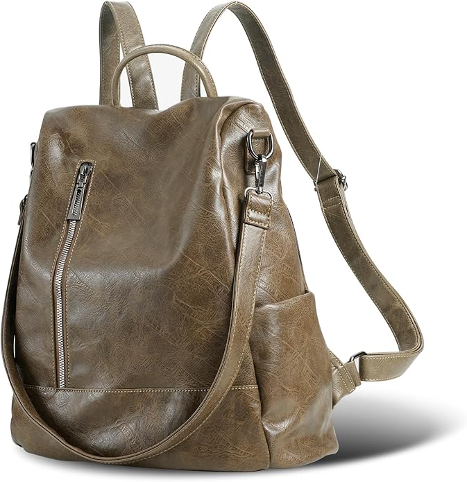 Women Backpack Purse PU Leather Anti-theft Casual Shoulder Bag Fashion Ladies Satchel Bags